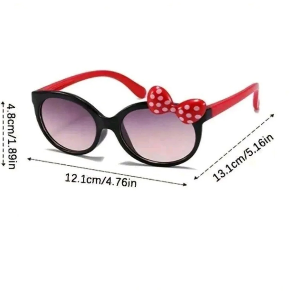 Black and Red Polka Dot Bow Sunglasses